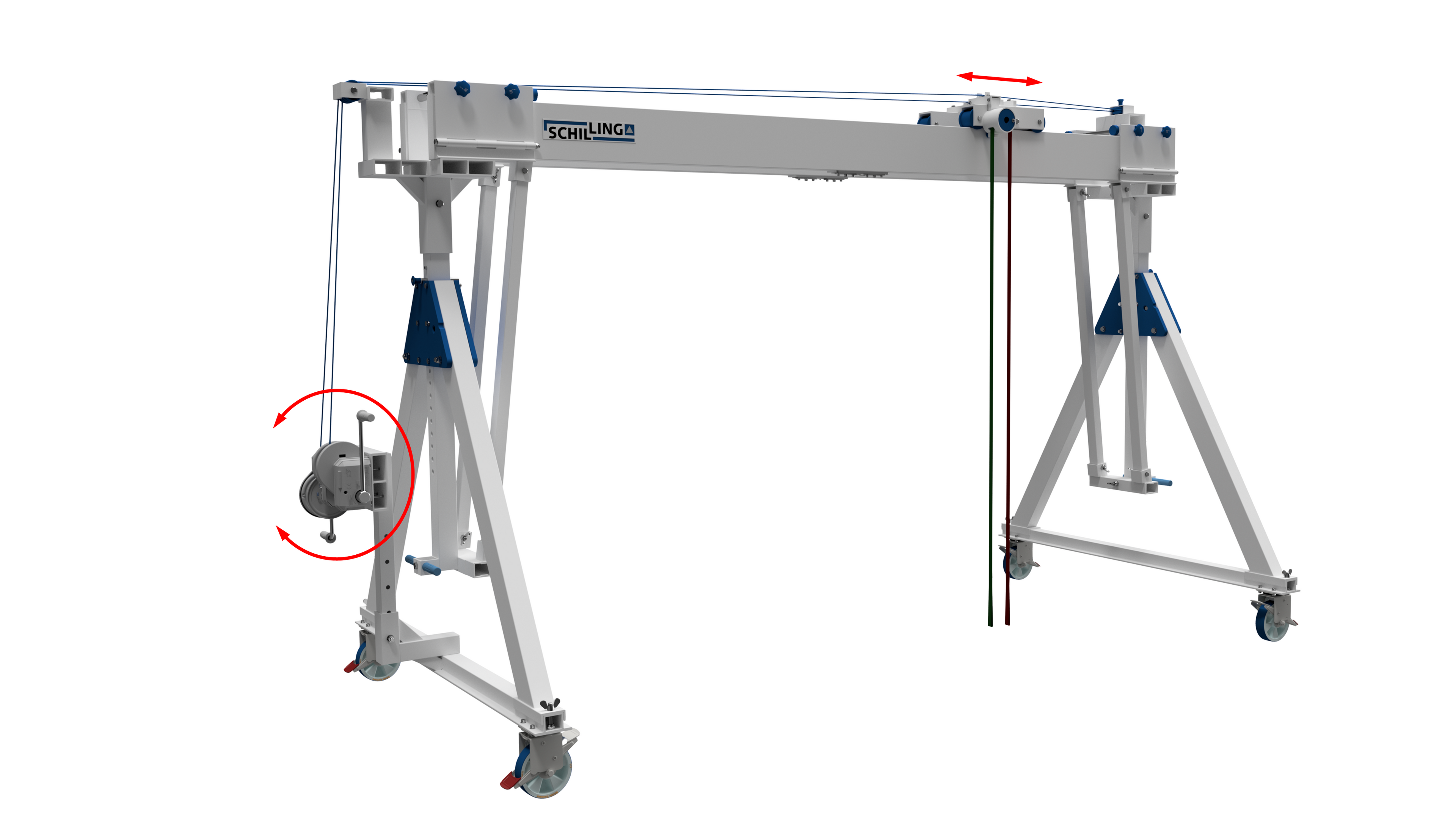 endless rope for aluminium gantry crane - double beam