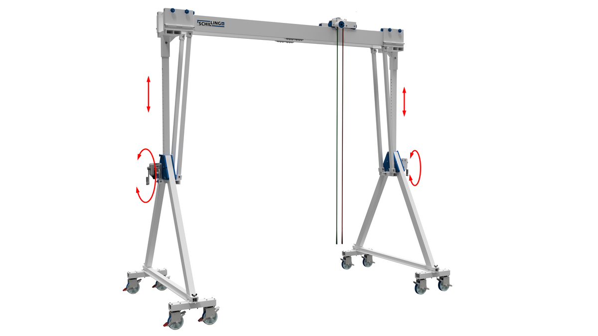 Manual Winch for SCHILLING - Alu Gantry Crane for height adjustment