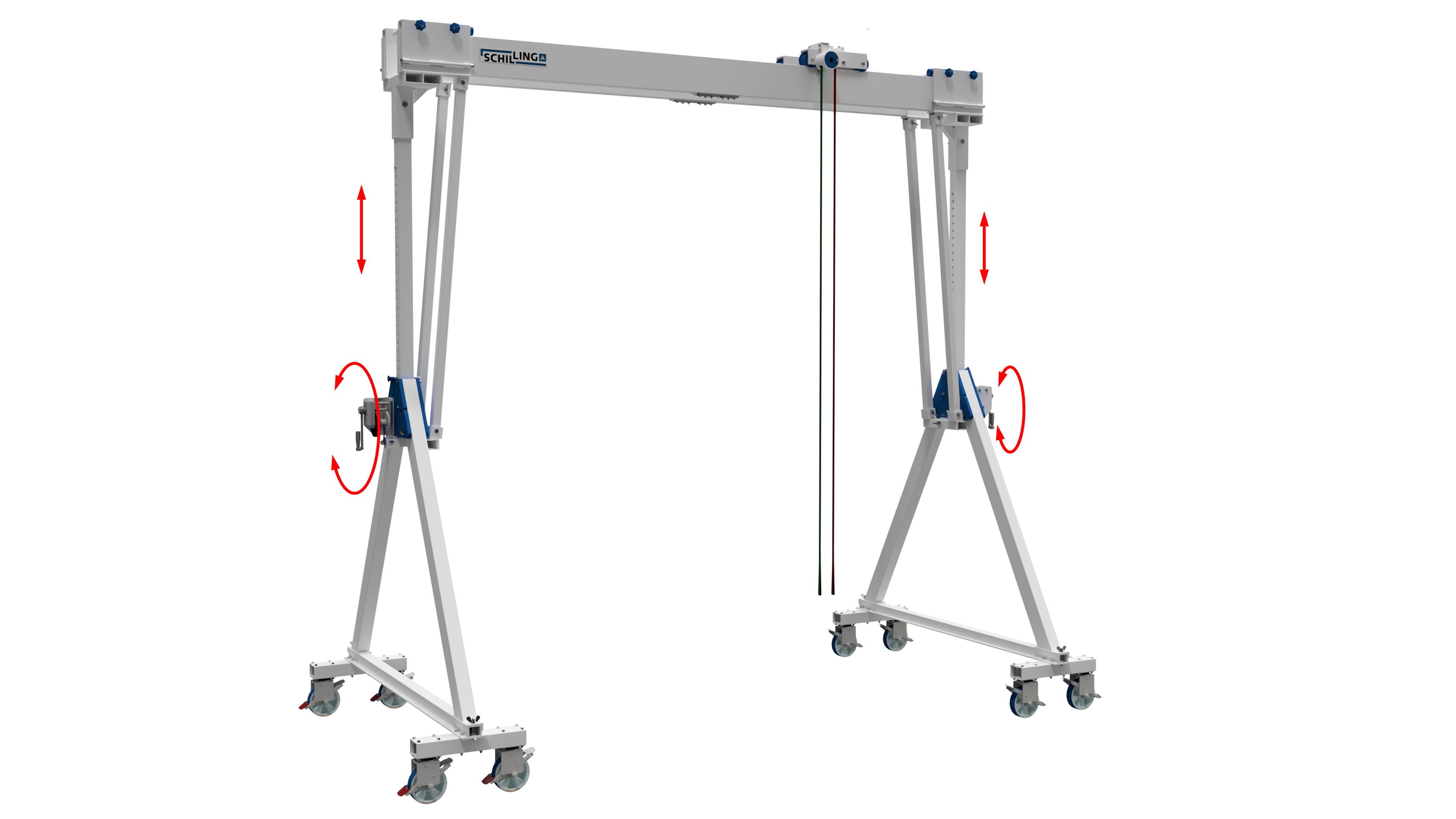 Manual Winch for SCHILLING - Alu Gantry Crane for height adjustment