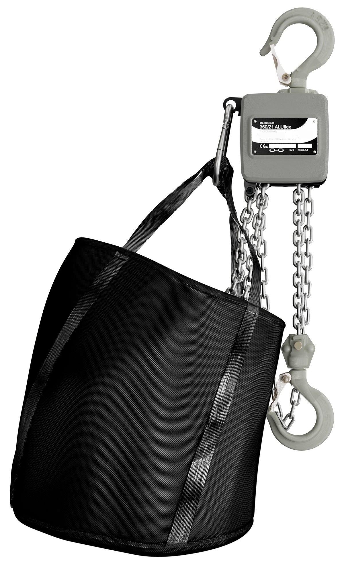 Aluminium Chain Hoist length of chain under load 4 m