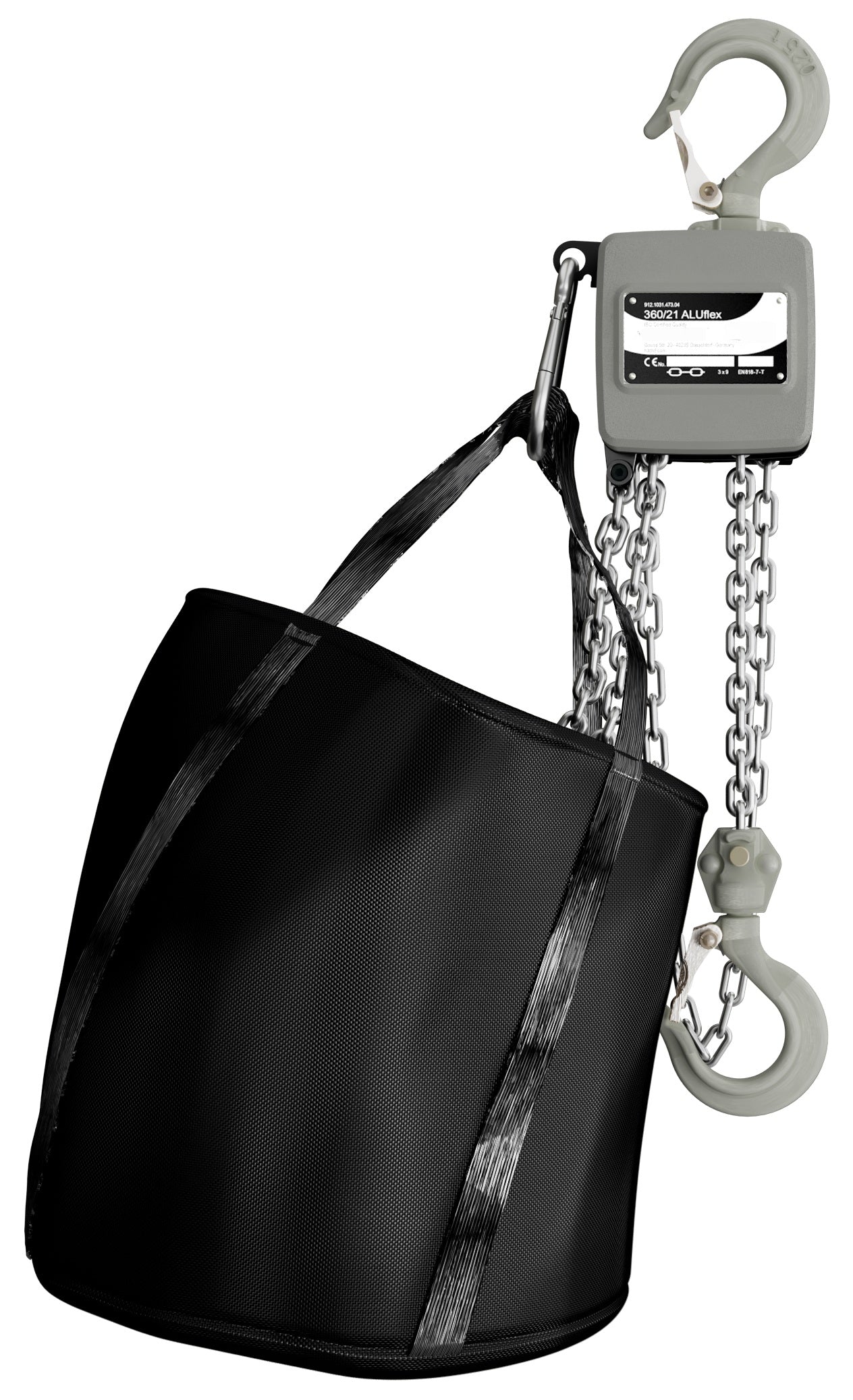 Aluminium Chain Hoist length of chain under load 4 m