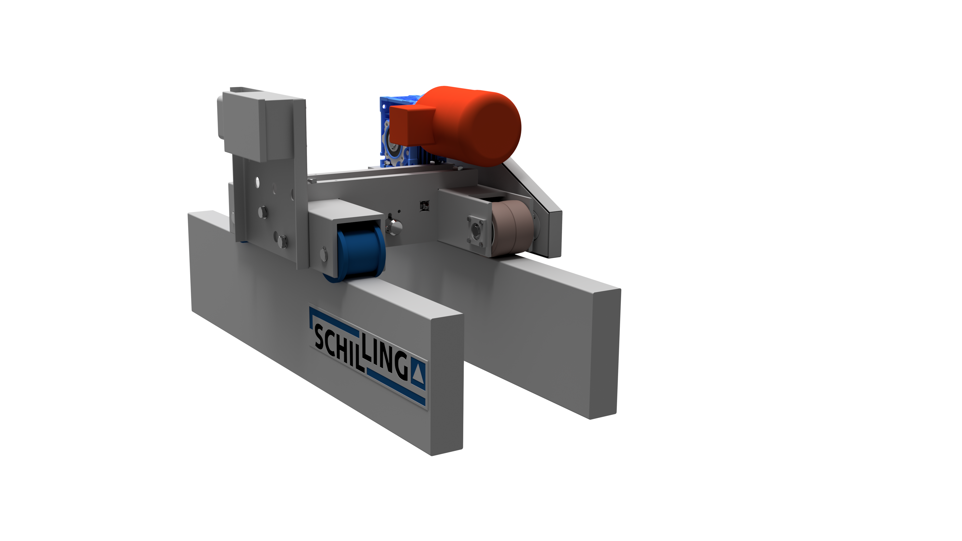 Electrically movable trolley - direct (wired) for SCHILLING - Aluminium gantry crane double beam