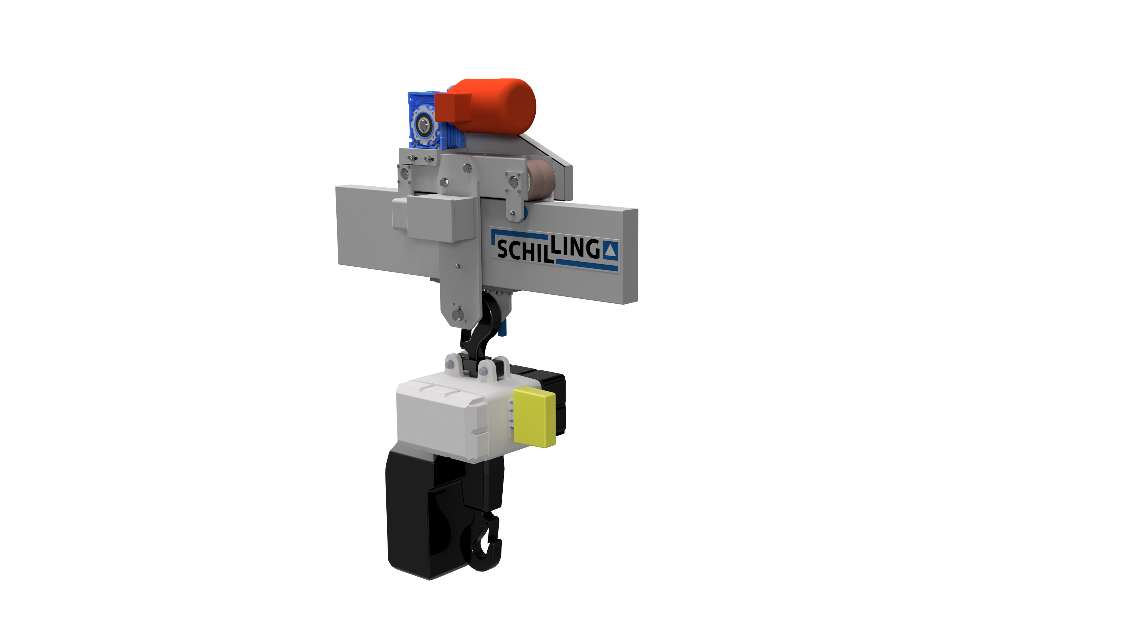Electrically movable trolley - direct (wired) for SCHILLING - Aluminium gantry crane single beam