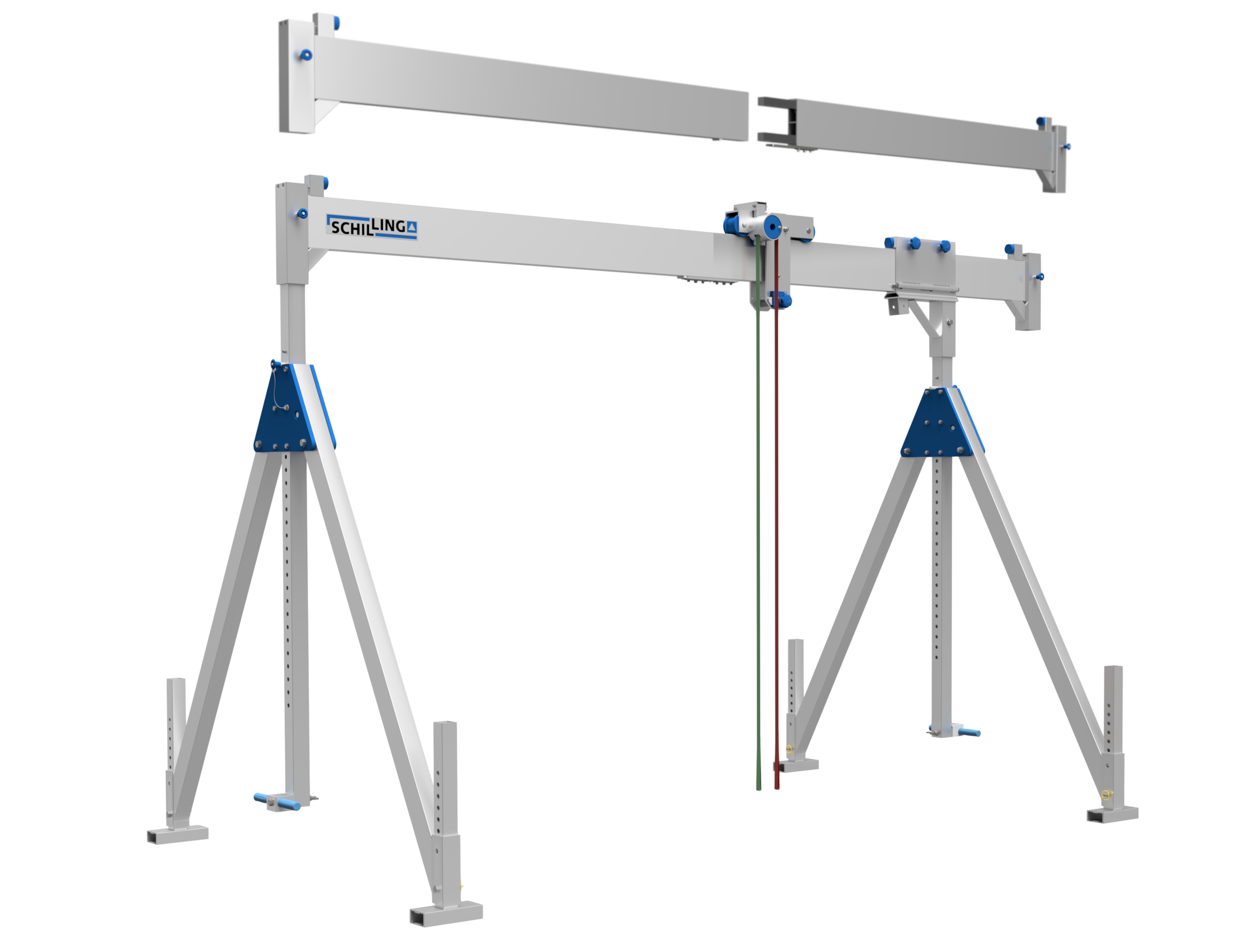 SCHILLING - Alu-Portalkran stationär, hoch, Einzelträger