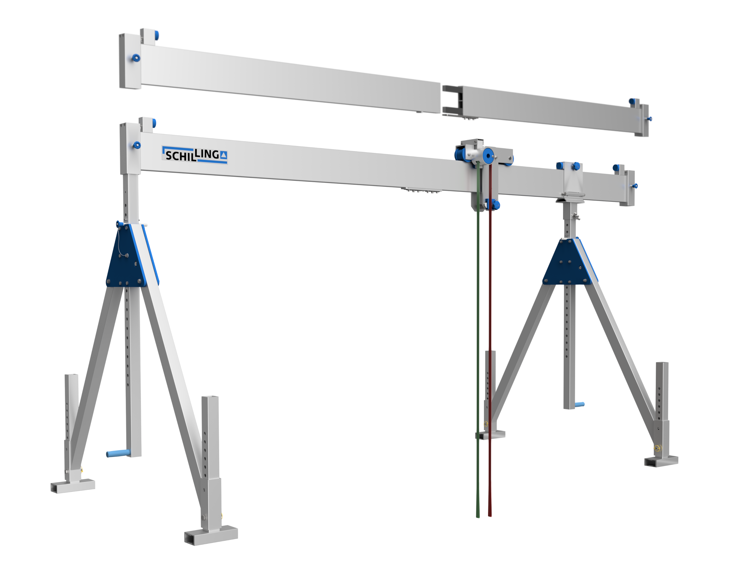 SCHILLING - Alu-Portalkran stationär, klein, Einzelträger